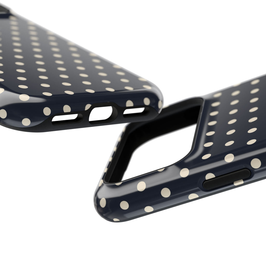 Ink Dot glossy phone case for iPhone 18 Pro Max; edge and port detail. Supplier-generated preview. Phone not included.