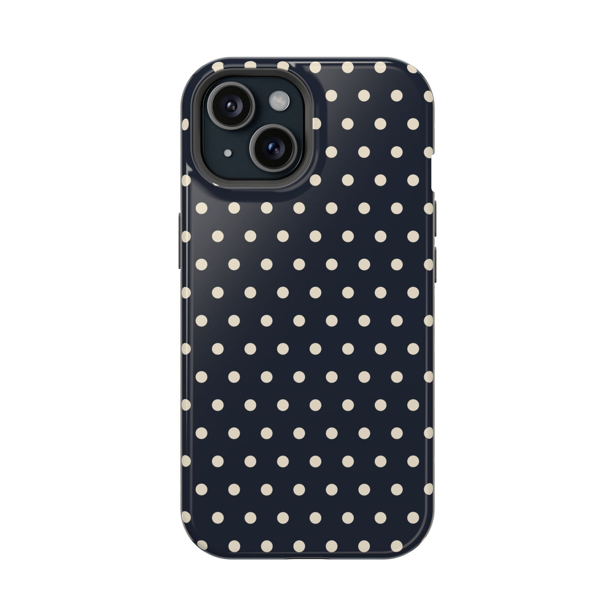 Ink Dot glossy phone case for iPhone 15; supplier-generated preview. Phone not included.