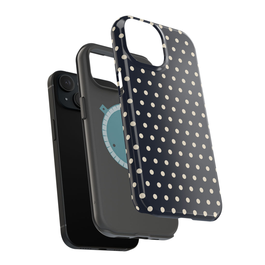 Ink Dot glossy phone case for iPhone 15; supplier layered-case view. Supplier-generated preview. Phone not included.